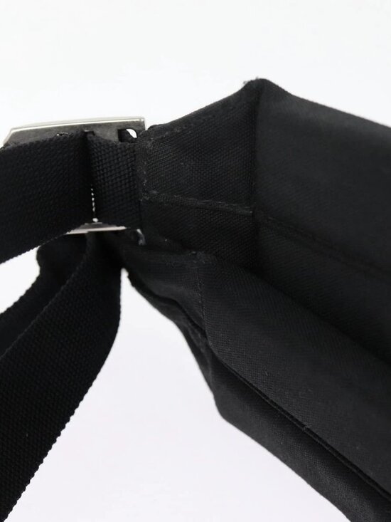 SAINT LAURENT Classic Hunter Backpack Canvas Black Silver Auth yk14364V
